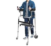 Andador con 4 ruedas, carrito de aluminio ajustable para discapacitados, ayuda de movilidad ligera para ancianos, fracturas, artritis, enfermedad de Parkinson