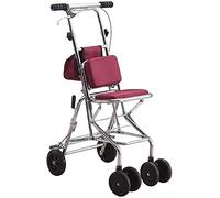 Andador con Andador Andador Andador Andador con Andador Patinete para Ancianos, Cuatro con Asiento, Plegable para Satisfacer Las Necesidades Diarias