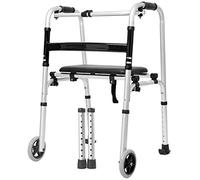 Andador con Andador Andador Andador Plegable Liviano Ayudas para la Movilidad Andador Dispositivo para Caminar Resistente de Aluminio liviano con Asiento para Personas Mayores