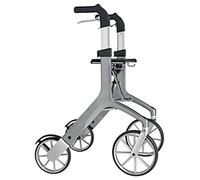 Andador Con Andador Andador Con Andador De Aluminio De Lujo, Andador Con Andador De Cuatro Ruedas, Andador Con Andador Con Asiento, Andador Con Ruedas De Movilidad Plegable Tiene Ruedas De 10 Pulgada
