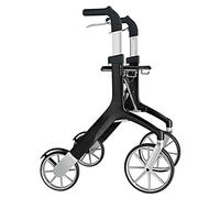 Andador Con Andador Andador Con Andador De Aluminio De Lujo, Andador Con Andador De Cuatro Ruedas, Andador Con Andador Con Asiento, Andador Con Ruedas De Movilidad Plegable Tiene Ruedas De 10 Pulgada