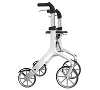 Andador Con Andador Andador Con Andador De Aluminio De Lujo, Andador Con Andador De Cuatro Ruedas, Andador Con Andador Con Asiento, Andador Con Ruedas De Movilidad Plegable Tiene Ruedas De 10 Pulgada