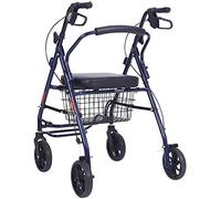Andador con Andador, Andador con Ruedas de Postura Vertical, Aluminio súper liviano, Andador con Andador portátil de Movilidad con 4 Ruedas para Personas Mayores