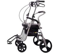 Andador con Andador, Andador con Ruedas de Postura Vertical, Andador de Aluminio liviano, Andador con Andador portátil de Movilidad para Personas Mayores,Gray Interesting