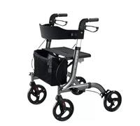 Andador con andador, ayuda para caminar con movilidad ligera con asiento, andador médico con asiento, andador para silla de ruedas de transporte plegable