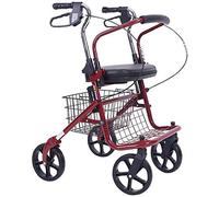 Andador con andador, ayudas para caminar, carrito de compras plegable y resistente con asiento, andador con andador con sistema de freno doble más nuevo, utilizado para personas mayores que caminan