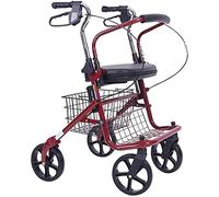 Andador con andador combinado 2 en 1, ayuda para caminar, andador con andador plegable de cuatro ruedas con asiento acolchado