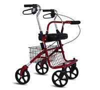 Andador con Andador con Asiento, Andador con Ruedas con 4 Ruedas para Personas Mayores, Silla de Transporte Plegable con Rodillos Ligeros Antideslizantes Interesante