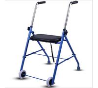 Andador con Andador con Ruedas, Carro portátil Plegable con Asiento Acolchado, Altura Ajustable de Aluminio