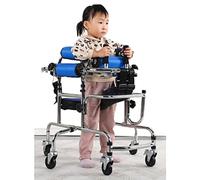Andador con Andador de 6 Ruedas, Andador de Extremidades Inferiores Ajustable en Altura, Andador Plegable para niños, Soporte para Ejercicios de rehabilitación Infantil Andador con Ruedas para disca