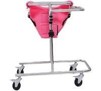 Andador con Andador de Cuatro Ruedas para niños, Andador de asistencia para parálisis cerebral, Adecuado para altura de 80-120 cm, Ayuda de entrenamiento para rehabilitación infantil(Pink)