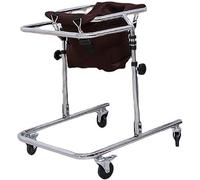 Andador con Andador de Cuatro Ruedas para niños, Andador de asistencia para parálisis cerebral, Adecuado para altura de 80-120 cm, Ayuda de entrenamiento para rehabilitación infantil(Brown)