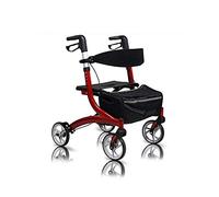Andador con Andador de Transporte de Aluminio con Ayuda para Caminar con Asiento y Ruedas Andador con Ruedas de Altura Ajustable para Personas Mayores discapacitadas, Soporte de 280 Libras
