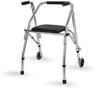 Andador con Andador ility para Caminar para Adultos Ancianos Andador con Andador Aleación de Aluminio Unidad Vertical para Adultos Ligero (Plata 62 * 53 * 80) Anhela