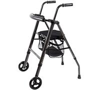 Andador Con Andador Para Ancianos, Ligero, Plegable, Con Ruedas Y Asa Ajustable, Carrito De Compras Para Ancianos, Apoyabrazos Ajustable Para Personas Mayores Que Anhelan