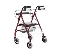 Andador Con Andador Plegable Andador De 4 Ruedas Con Asiento Silla De Ruedas Plegable Andador Y Silla De Transporte Frenos Regulables En Altura Y Cesta De La Compra