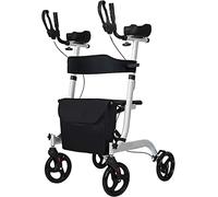 Andador con Andador Plegable con Apoyabrazos Acolchados y Asiento Ayuda para Caminar con Movilidad Rodante con Respaldo y Bolsa de Almacenamiento para Personas Mayores, Adultos Mayores Anhelan