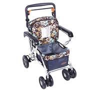 Andador Con Andador Plegable Ligero De 6 Ruedas Con Freno De Varilla/Carrito De Compras Plegable/Andador Para Ancianos El Asiento Para Caminar Puede Tomar Para Comprar Alimentos Para Ayudar A Empujar