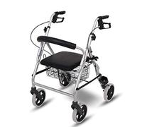 Andador con Andador Plegable para Personas Mayores Andador con Andador con Asiento y Ruedas, Andadores portátiles Plegables para Personas Mayores, Andador con Canasta de Almacenamiento de Gran Capaci