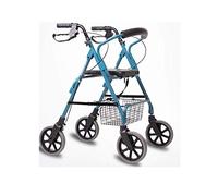 Andador con andador súper liviano, frenos, andador con andador liviano, frenos de asiento, ruedas de 6 pulgadas, andador fácilmente ajustable, brazos de asiento para andador, interesante