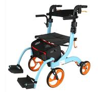 Andador con Andador Vertical para Personas Mayores,Levántese con Asientos,Ayuda para Movilidad Rodante,Carrito para Ancianos, Rodillo Amortiguador de Cuatro Ruedas para Rehabilitación