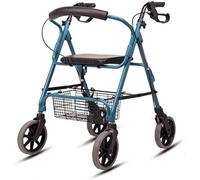 Andador con asiento, plegable, extraíble, soporte de espalda para ancianos, discapacitados, estrella de luz