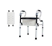 Andador con estructura de aluminio multifunción con ayuda para caminar, andador con asiento con 2 ruedas, varios estilos opcionales,a (a)