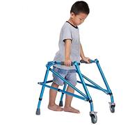 Andador con estructura para caminar Andador con ruedas pequeño para adultos para interiores, andador con ruedas de altura ajustable con 3 ruedas de bloqueo, para personas mayores discapacitadas