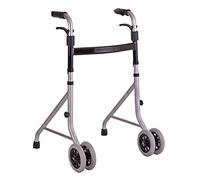 Andador con estructura para caminar, andadores con ruedas, andador plegable, ayuda para caminar de aleación de aluminio, altura ajustable para adultos mayores discapacitados