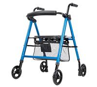 Andador con marco para ancianos puede sentarse en lugar de caminar, ligero, plegable, multifuncional, cuatro ruedas, ayuda para caminar, orientación, rueda de orientación, estrella de luz