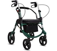 Andador con Marco para Caminar, Ayudas para Caminar con Unidad Plegable para Adultos en Interiores, Ayudas para Caminar, 4 Ruedas, Andador con Ruedas portátil y de Postura Vertical, de Freno