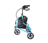 Andador con muleta de recuperación vertical ajustable para personas mayores, ayuda de movilidad limitada con bolsa y cesta para uso en interiores y exteriores