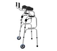 Andador con reposabrazos, de pie vertical con plataforma acolchada y contorneada para el antebrazo, rodante bariátrico con asiento para personas mayores, movilidad para caminar (A) (A)