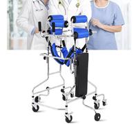 Andador con ruedas ajustable con asiento, diseño antivuelco de 8 ruedas para rehabilitación de hemiplejia y recuperación de accidentes cerebrovasculares, ideal para adultos y personas con discapacidad