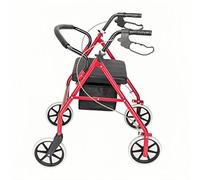 Andador Con Ruedas Alto De Pie Con Ruedas Todoterreno De 8 Pulgadas: Altura Ajustable Y Asiento Acolchado Abatible, Andador Con Ruedas Plegable Para Personas Mayores, Ayuda De Movilidad Ideal Para Av