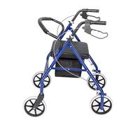 Andador Con Ruedas Alto De Pie Con Ruedas Todoterreno De 8 Pulgadas: Altura Ajustable Y Asiento Acolchado Abatible, Andador Con Ruedas Plegable Para Personas Mayores, Ayuda De Movilidad Ideal Para Av