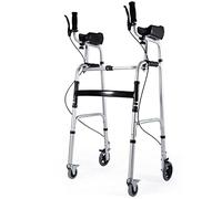 Andador con ruedas, altura ajustable con almohadillas para reposabrazos y ruedas, ayuda de movilidad auxiliar de rehabilitación plegable para ancianos discapacitados, una estrella de luz