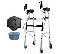 Andador con ruedas, altura ajustable con almohadillas para reposabrazos y ruedas, ayuda de movilidad auxiliar de rehabilitación plegable para ancianos discapacitados, estrella de luz D