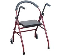 Andador con ruedas Andador, andador plegable de 2 ruedas con asiento, ejercicio de rehabilitación de asiento de movilidad para adultos que anhelan
