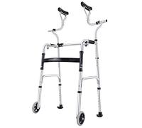 Andador con ruedas, andador con almohadilla de soporte para reposabrazos, andador plegable de movilidad andador estándar altura ajustable para personas mayores discapacitadas interesante