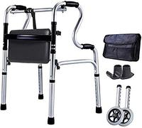 Andador Con Ruedas Andador Con Ruedas De Aluminio Ligero, Andador Plegable Para Personas Mayores Con Asiento, Estructura Plegable Con Pasamanos Para Inodoro, El Regalo Más Adecuado,Gray Fo Anhelo