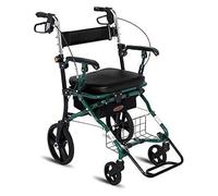 Andador con ruedas, andador con ruedas vertical, todo el automóvil con ruedas para el asiento adopta un marco de tubo de aluminio engrosado con canasta de compras