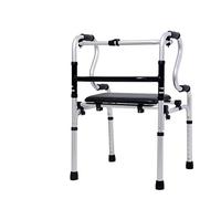 Andador con ruedas Andador de aleación de aluminio con ruedas con asiento, ligero, fácil de plegar, andador de pie asistido, ajustable para personas mayores y adultos Andador rodante de acero