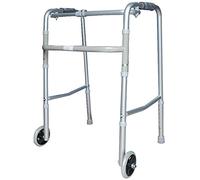 Andador con ruedas Andador estándar Multifuncional Ancianos discapacitados Apoyabrazos Soporte auxiliar para caminar aleación de aluminio Anhelo
