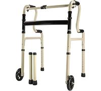 Andador con ruedas Andador Marco para caminar Rueda de cinturón de aleación de aluminio portátil plegable sin rueda Ayuda para caminar multifunción/de doble uso/Año para