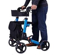 Andador con ruedas Andador para compras Andador para personas mayores Andador ligero Ayuda para caminar Carro de movilidad plegable con asiento y bolsa 4 ruedas