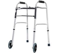 Andador con Ruedas Andador Plegable Soporte con Ruedas Delanteras, Marco para Caminar bariátrico para Personas Mayores Anchas, Adultos para Interiores y Exteriores, Regalo pequeño Ajustable