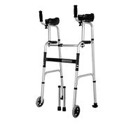 Andador con ruedas Andadores de dos ruedas para personas mayores con ayuda, silla de ducha para inodoro, andador rodante, marco de pie de rehabilitación Andador rodante de acero