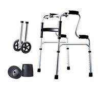 Andador con ruedas Andadores livianos Accesorios desmontables Andador plegable Patas de ajuste de 8 niveles Ayudas de movilidad multifunción para rehabilitación de viajes (B) (B)