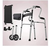 Andador con ruedas, ayuda para caminar para adultos y ancianos, ayuda auxiliar para fracturas, reposabrazos para personas mayores, altura ajustable, anhelo